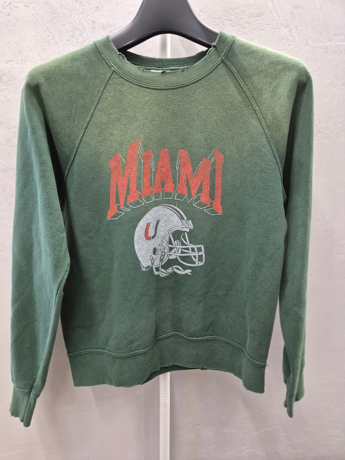 와일드동키 마이애미 데미지 맨투맨 그린 XS 상품이미지2