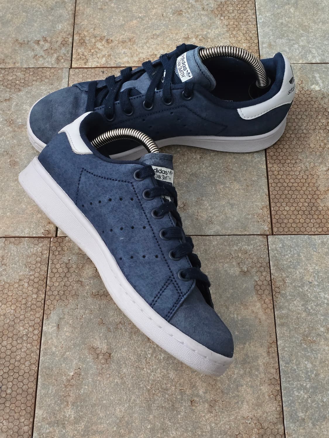 (225)아디다스 스탠스미스 스웨이드 네이비 상품이미지4