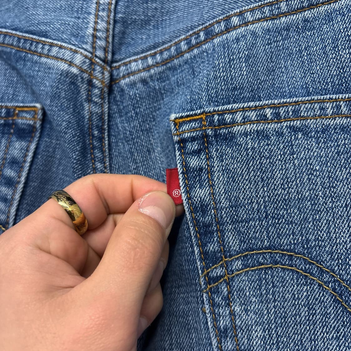 00s 리바이스 569 루즈 스트레이트 블랭크R탭 데님팬츠 N1192   상품이미지8