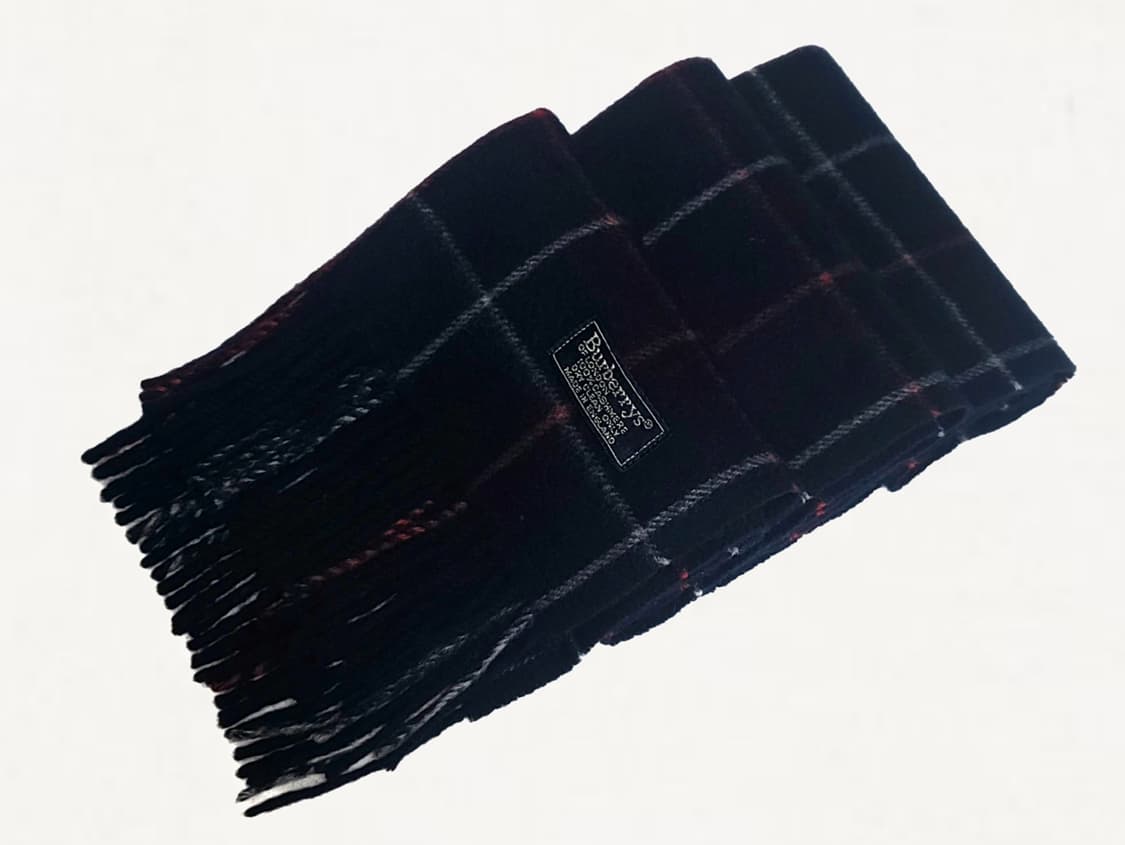 버버리 90s Burberrys 캐시미어 윈도우 체크 머플러 상품이미지2