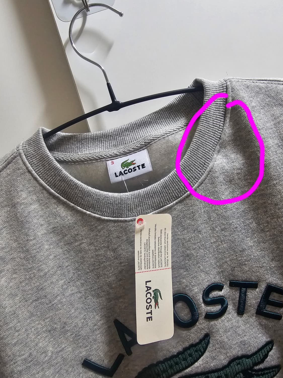 라코스테 기모 맨투맨 상품이미지7