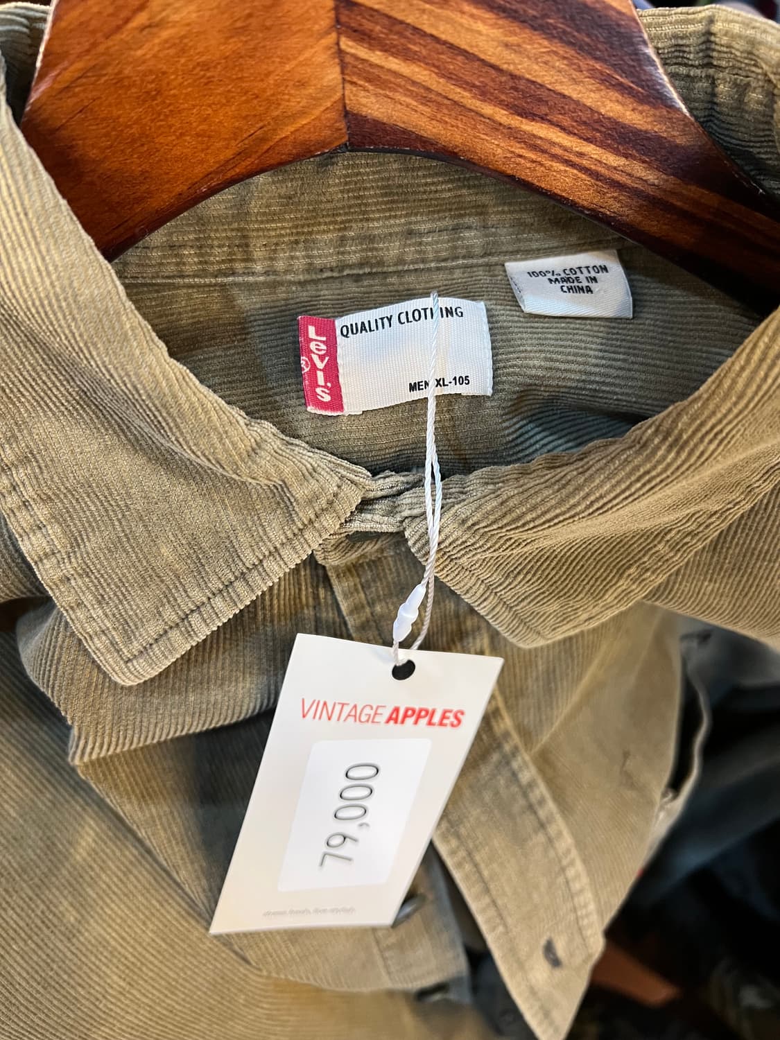 levis 코듀로이 베이지 셔츠 XL 상품이미지3