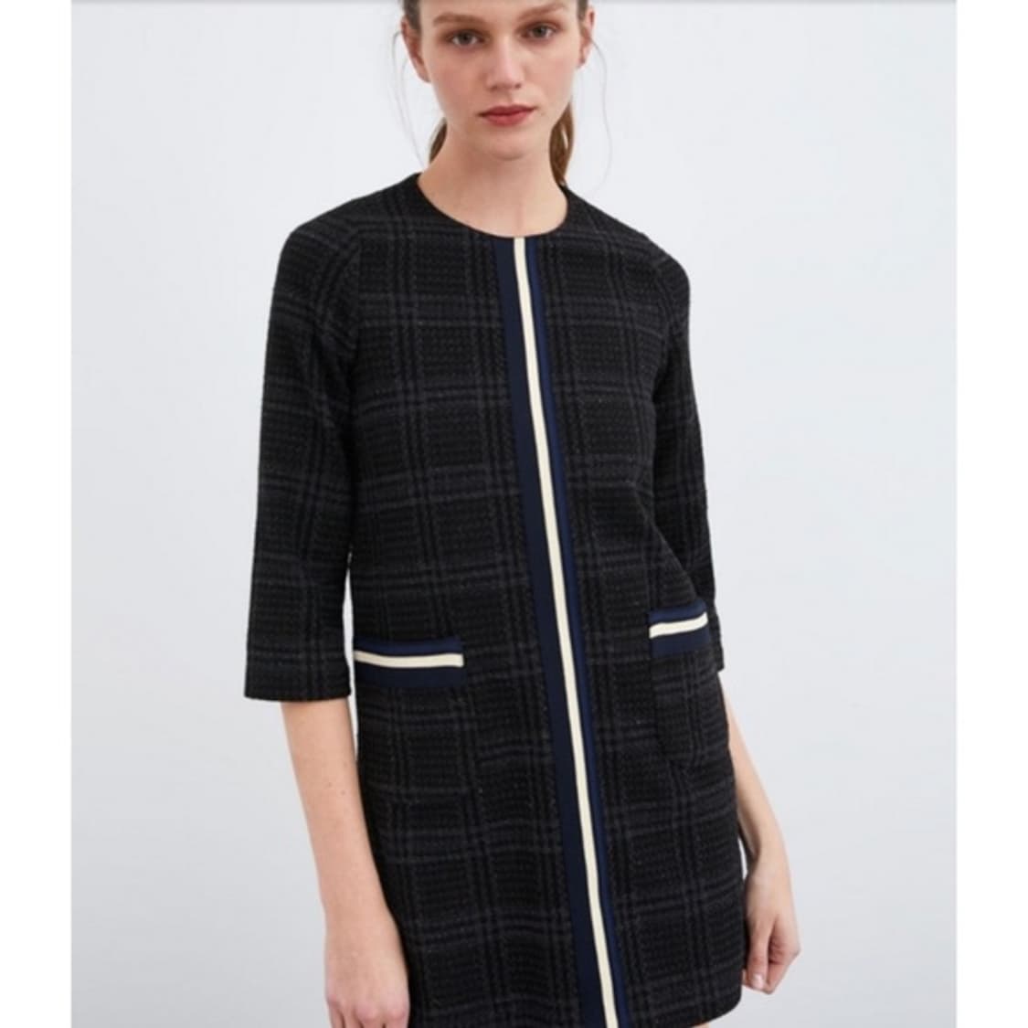 자라 체크 미니 원피스 M 상품이미지2