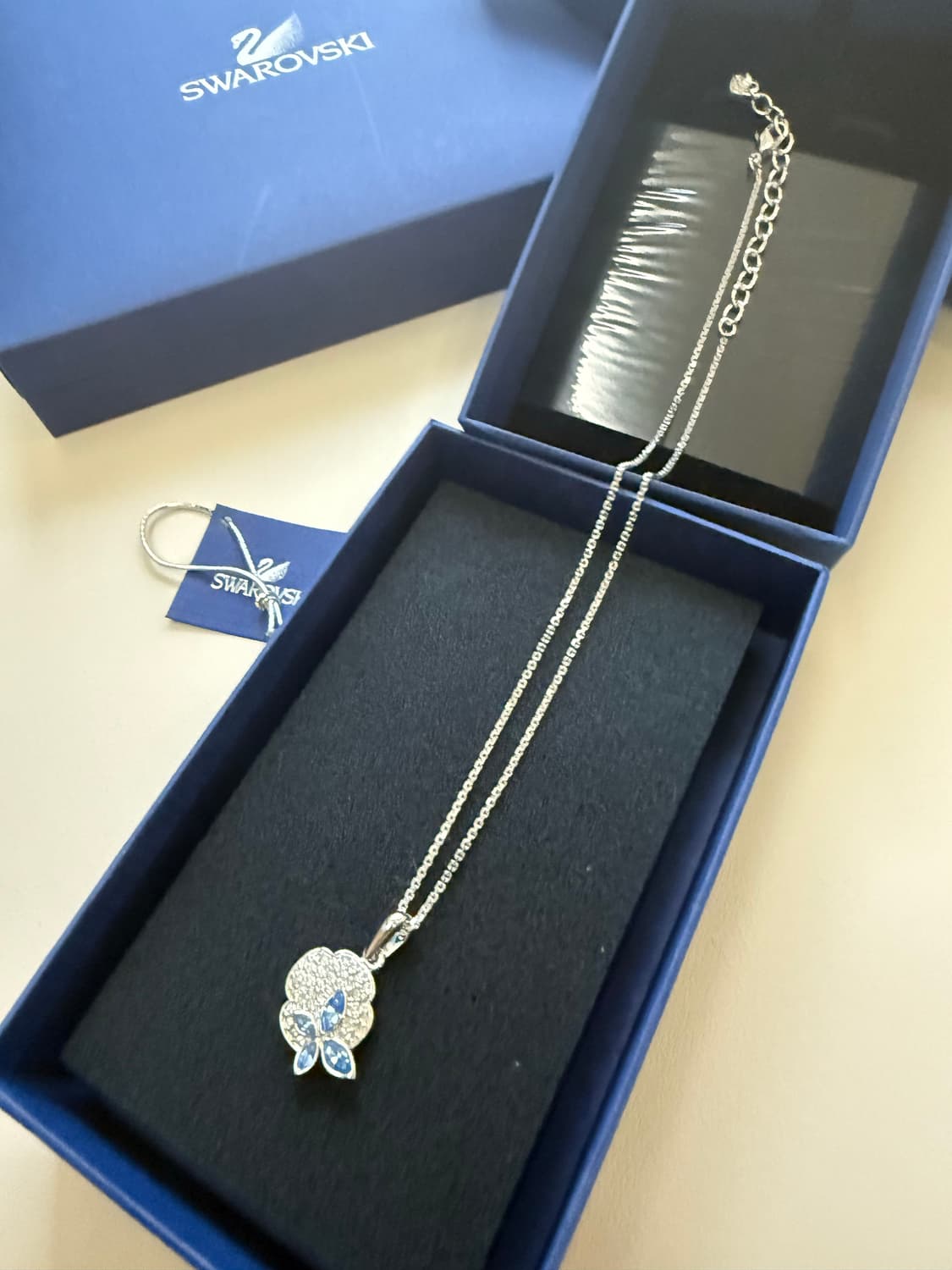 새상품) 스와로브스키 크리스탈 플라워 목걸이 다이아 금 골드 은 제이에스 상품이미지1