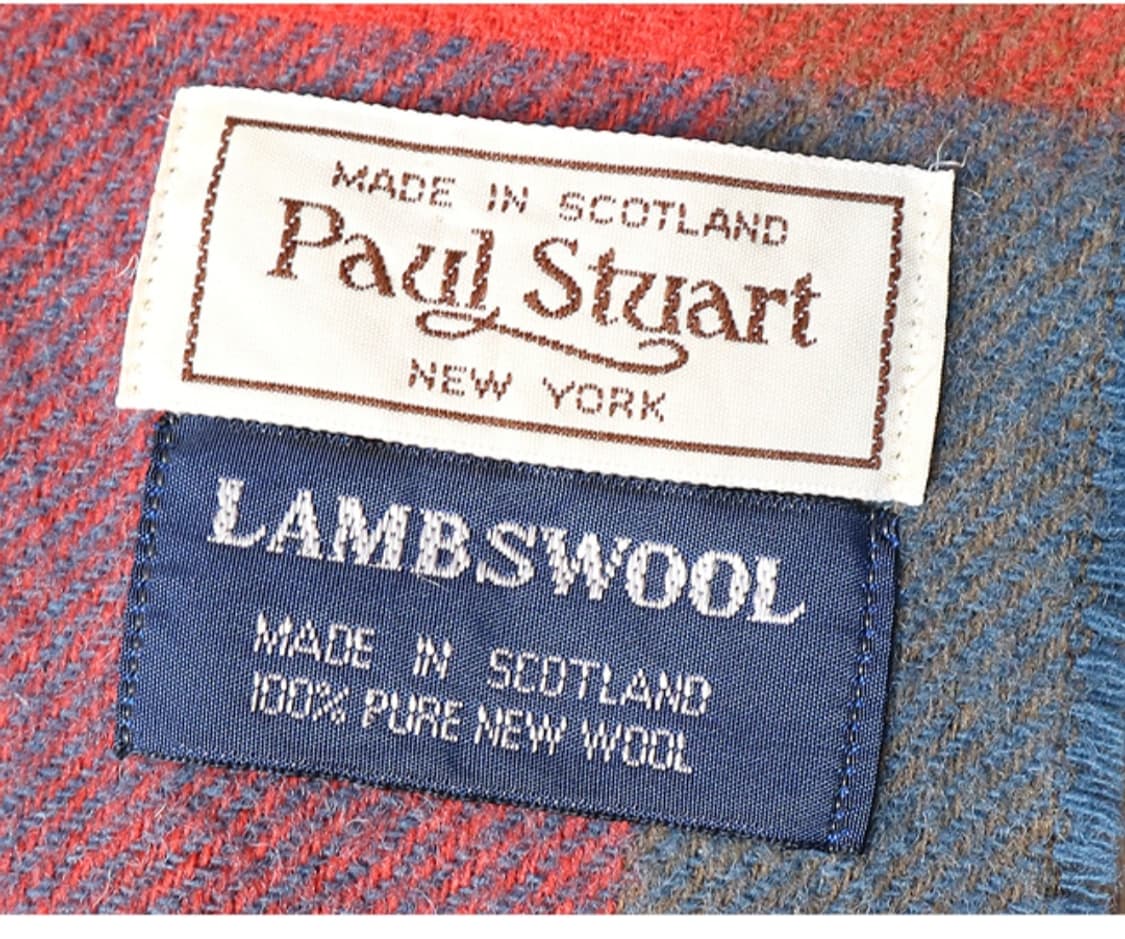 스코틀랜드 산 paul stuart 폴스튜어트 울100%
빈티지 머플러 상품이미지4