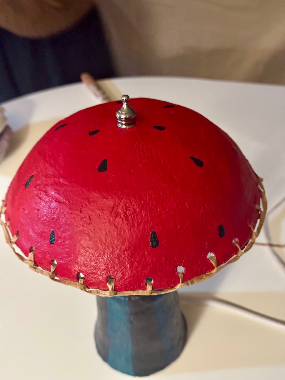 키치하고 사랑스러운 페이퍼마쉐 수박 조명🍉❤️ 상품이미지5