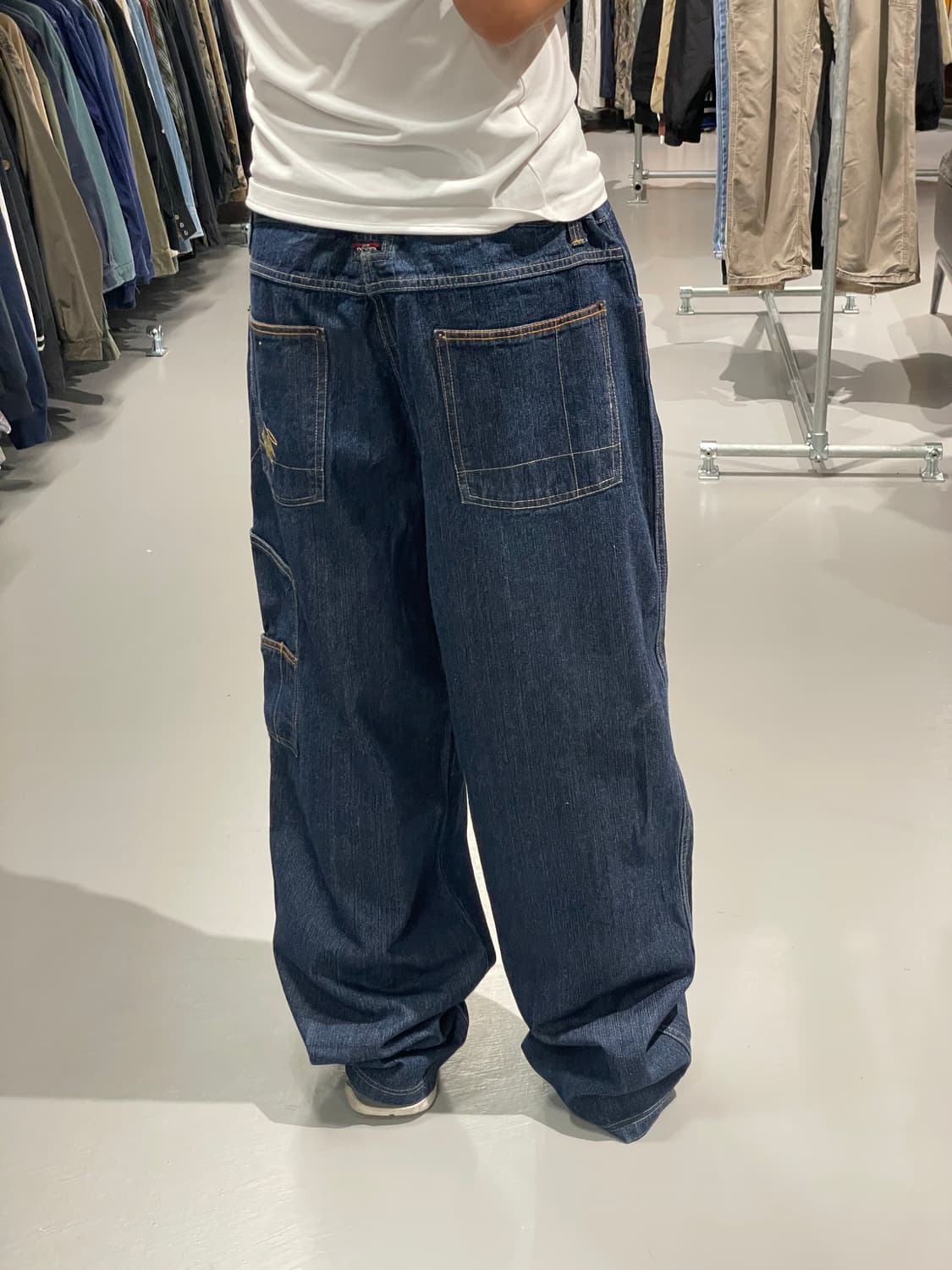 빈티지 올드스쿨 힙합 진청 데님 팬츠  상품이미지4
