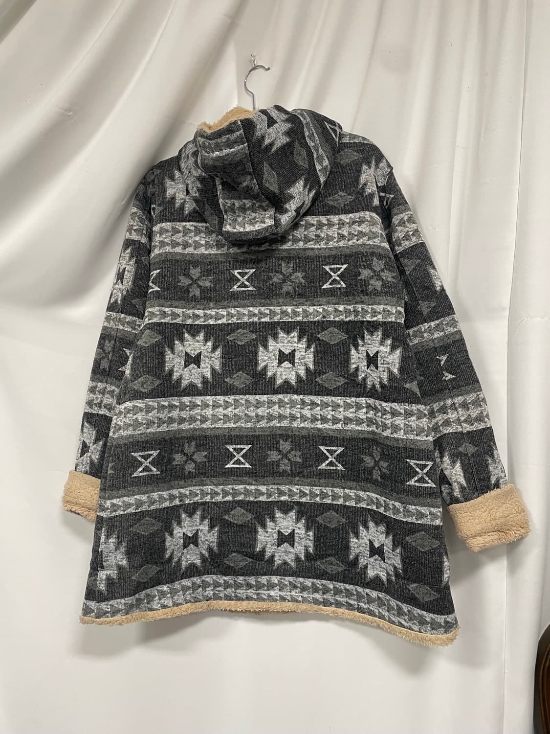 분위기 뿜뿜한 따듯 -히피 무늬 누빔 후드자켓 상품이미지3