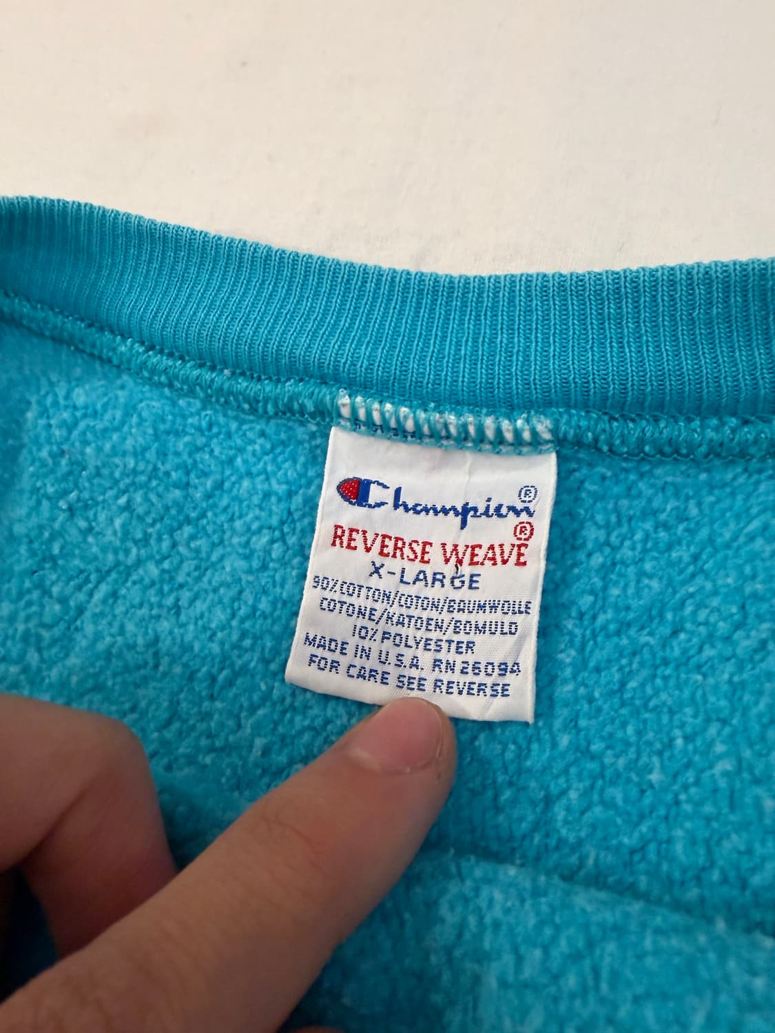 90s 챔피온 리버스위브 스웻셔츠 맨투맨 아쿠아민트 상품이미지5