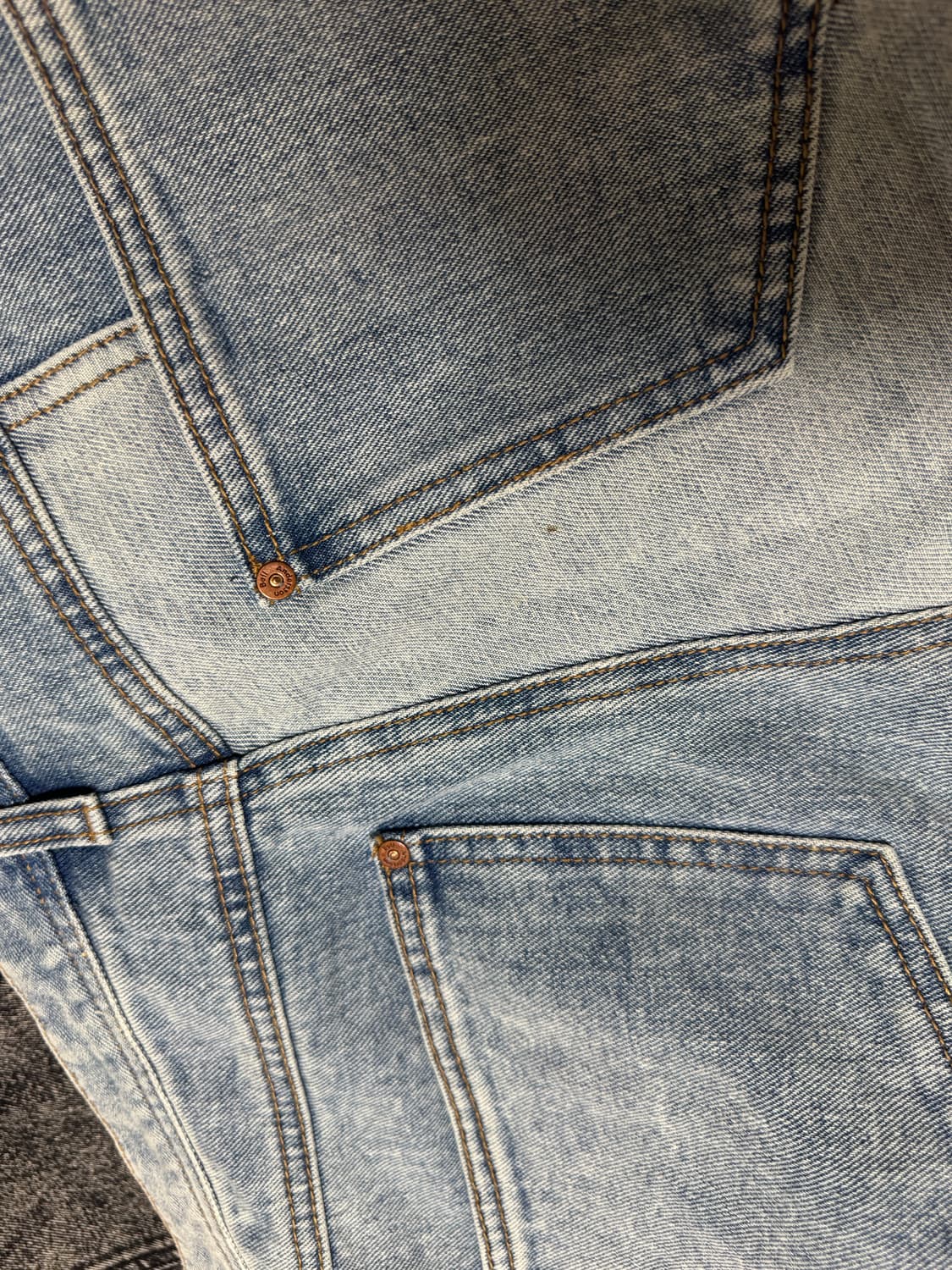 앤더슨벨 패치워크 와이드 데님 M 상품이미지4