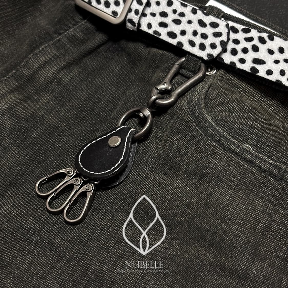 🌗 Vintage leather keyring / 빈티지 소가죽 키링 상품이미지5