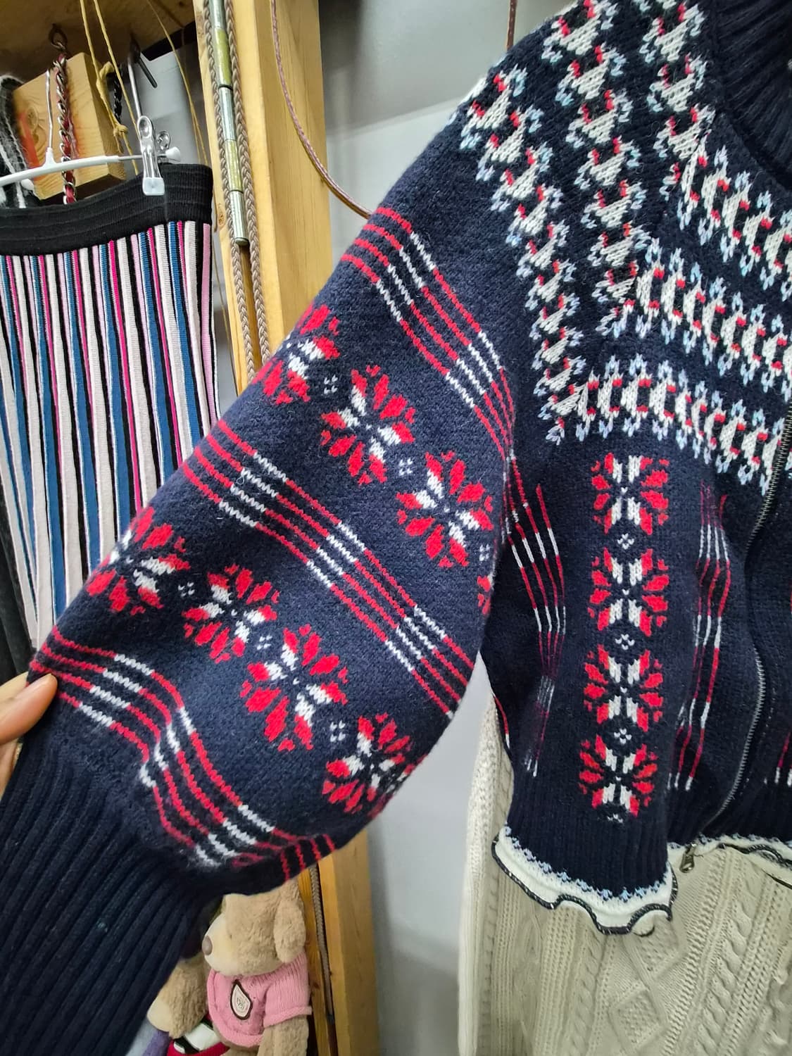 막스마라 벌룬 니트집업.  니트케이블 롱스커트 상품이미지5