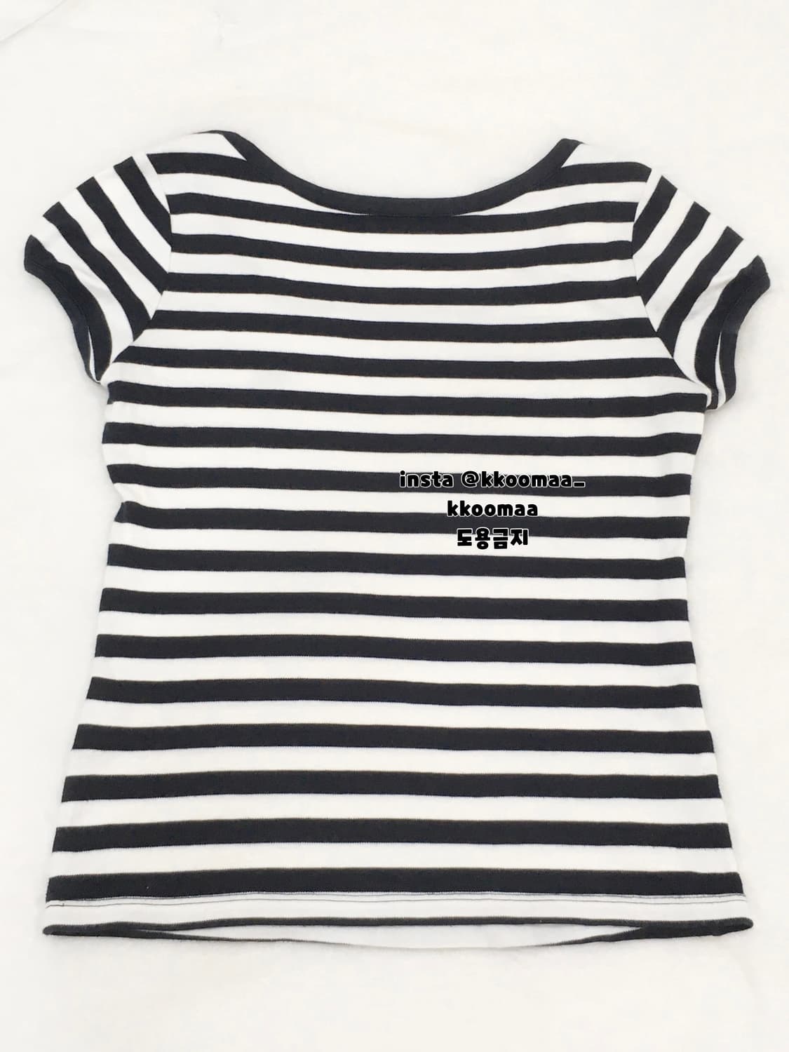 버버리 블루라벨 스프라이트 줄무늬 반팔 상품이미지3