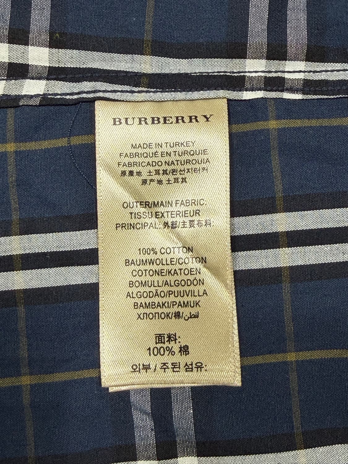 [XL]버버리 체크 남방 상품이미지5