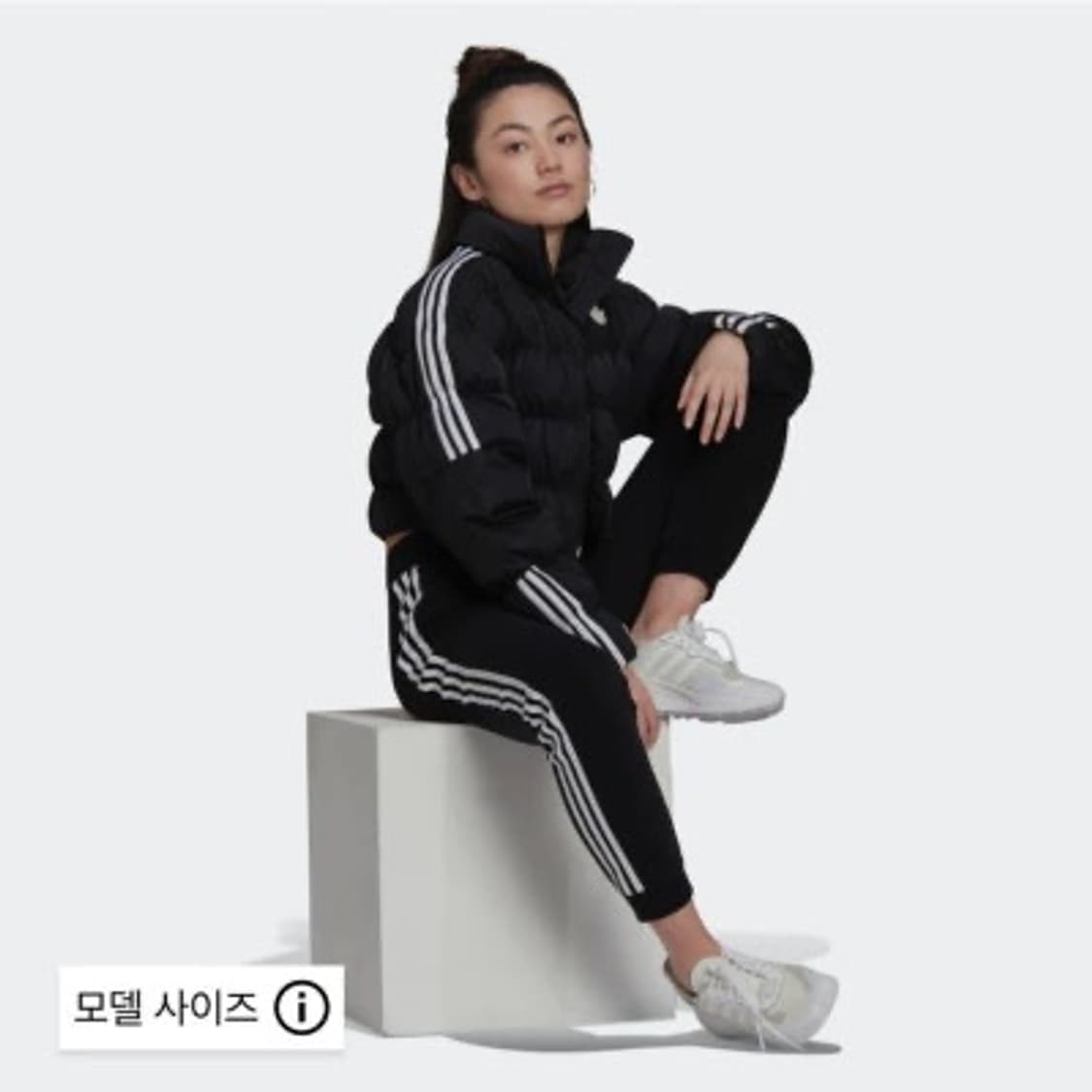 아디다스 우먼 크롭 숏 푸퍼 패딩 xs GU1770 상품이미지3