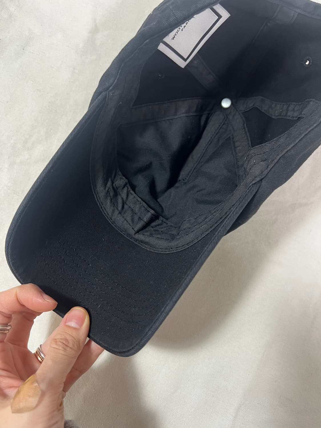 Wooyoungmi Paris Logo Ball Cap - Black 상품이미지4