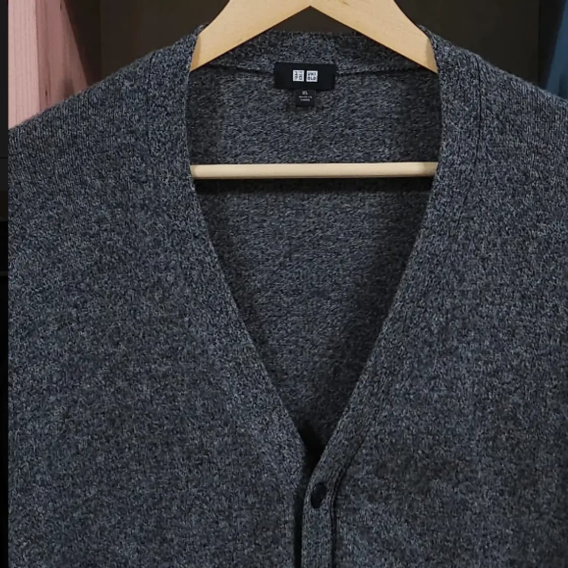 105)유니클로 울 가디건 차콜그레이 상품이미지2