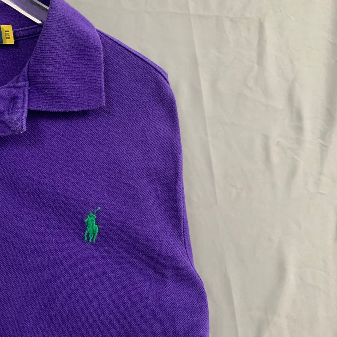 M 폴로랄프로렌 신형 QR택 커스텀 슬림핏 퍼플 PK 반팔 카라티 상품이미지4