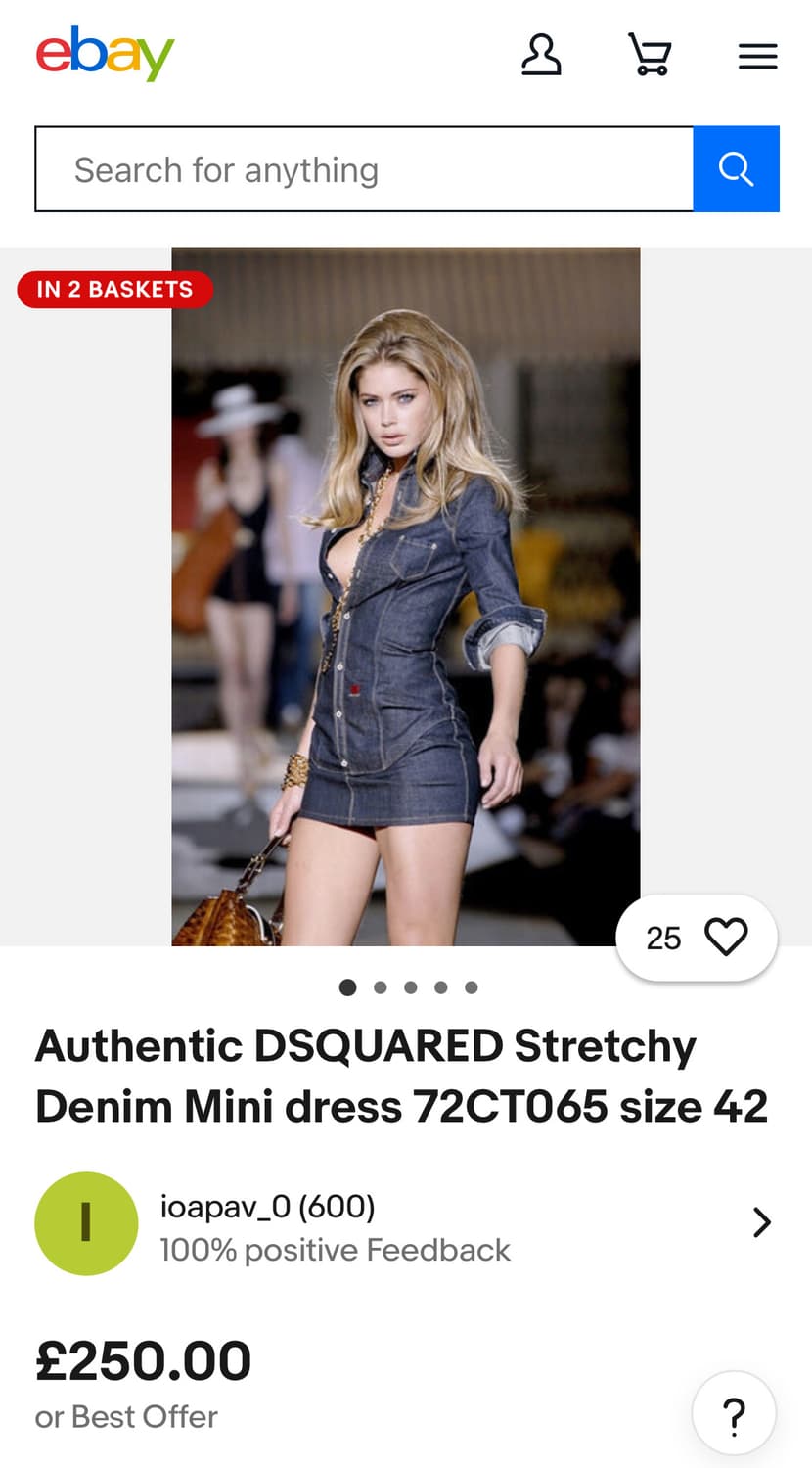 DSQUARED2 디스퀘어드 컬렉션 데님 드레스(40 사이즈)해외발송 상품이미지3