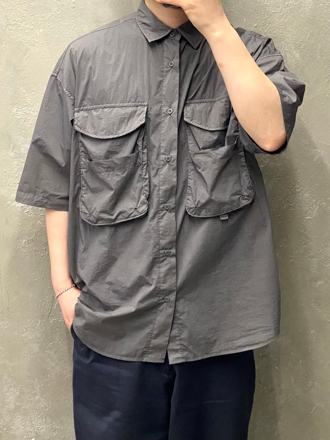 [M] Ciaopanic TYPY 차오패닉 그레이 피싱 반팔 셔츠 상품이미지8