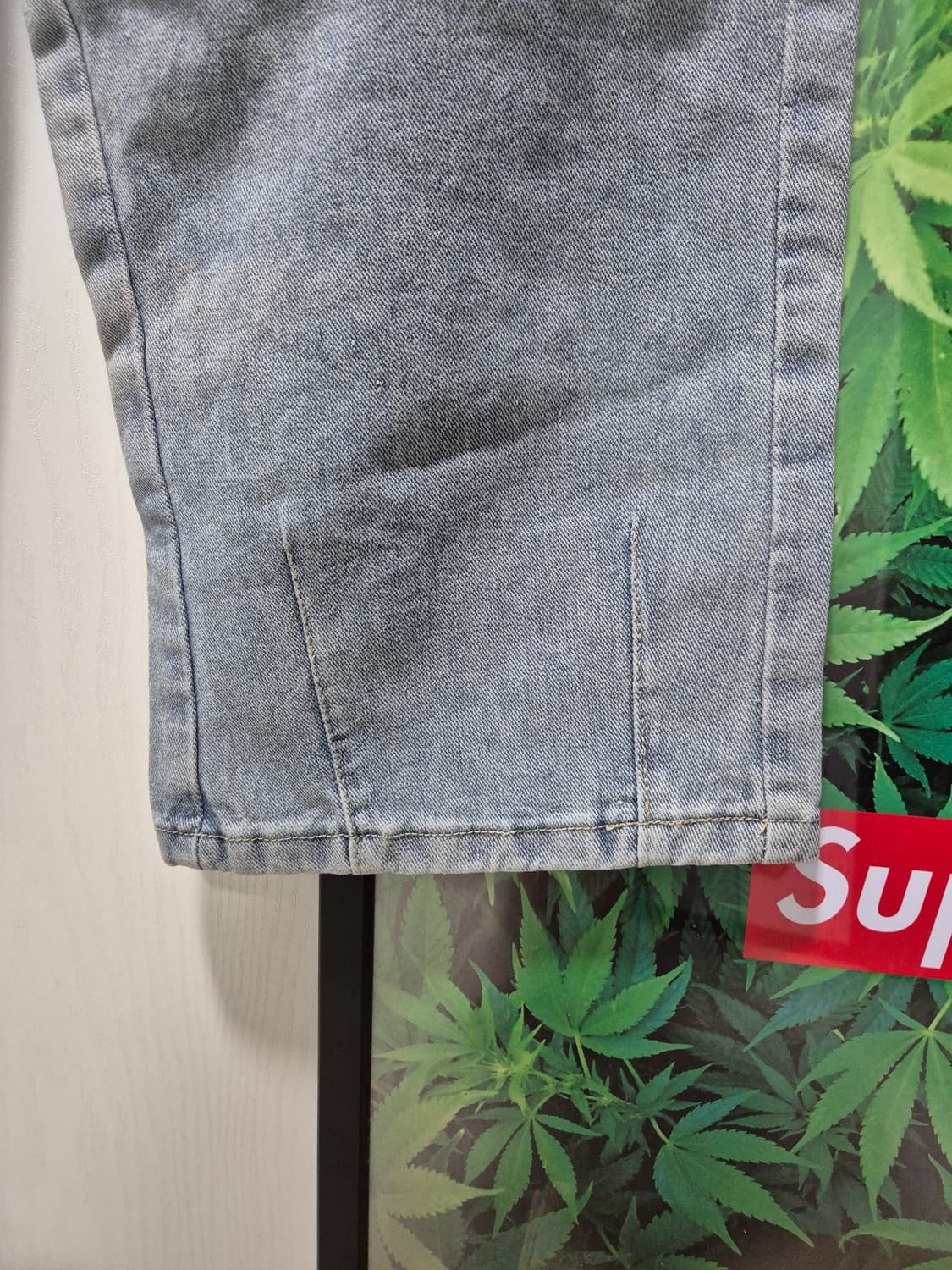 (세일)(새상품)워싱 데님 카고 조거 팬츠 상품이미지5