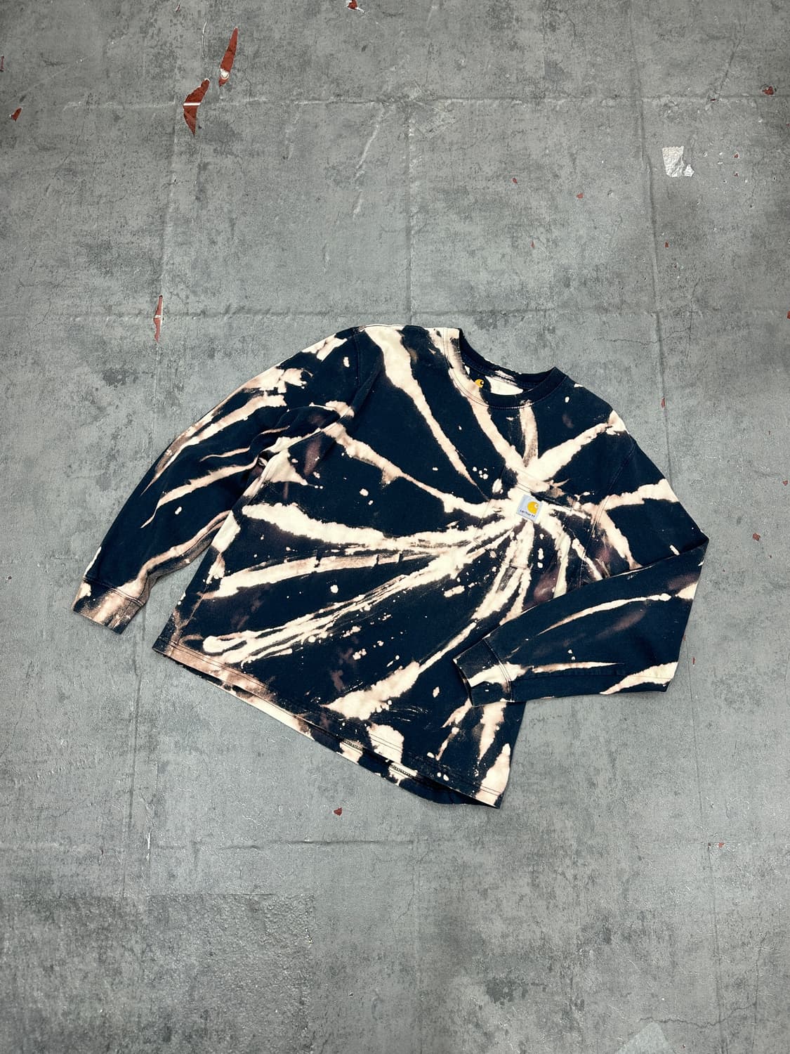 칼하트 다잉 커스텀 포켓 롱슬리브 네이비 상품이미지1