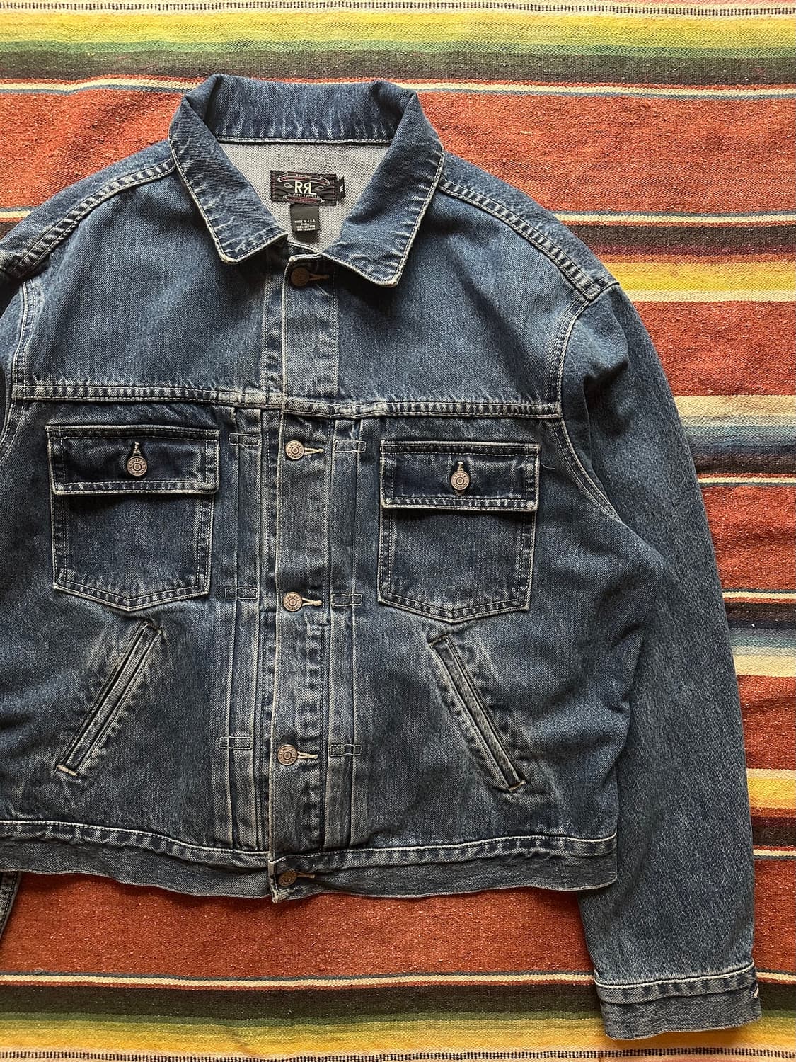 90s USA 빈티지 더블알엘 RRL 2세대 데님 자켓 상품이미지3