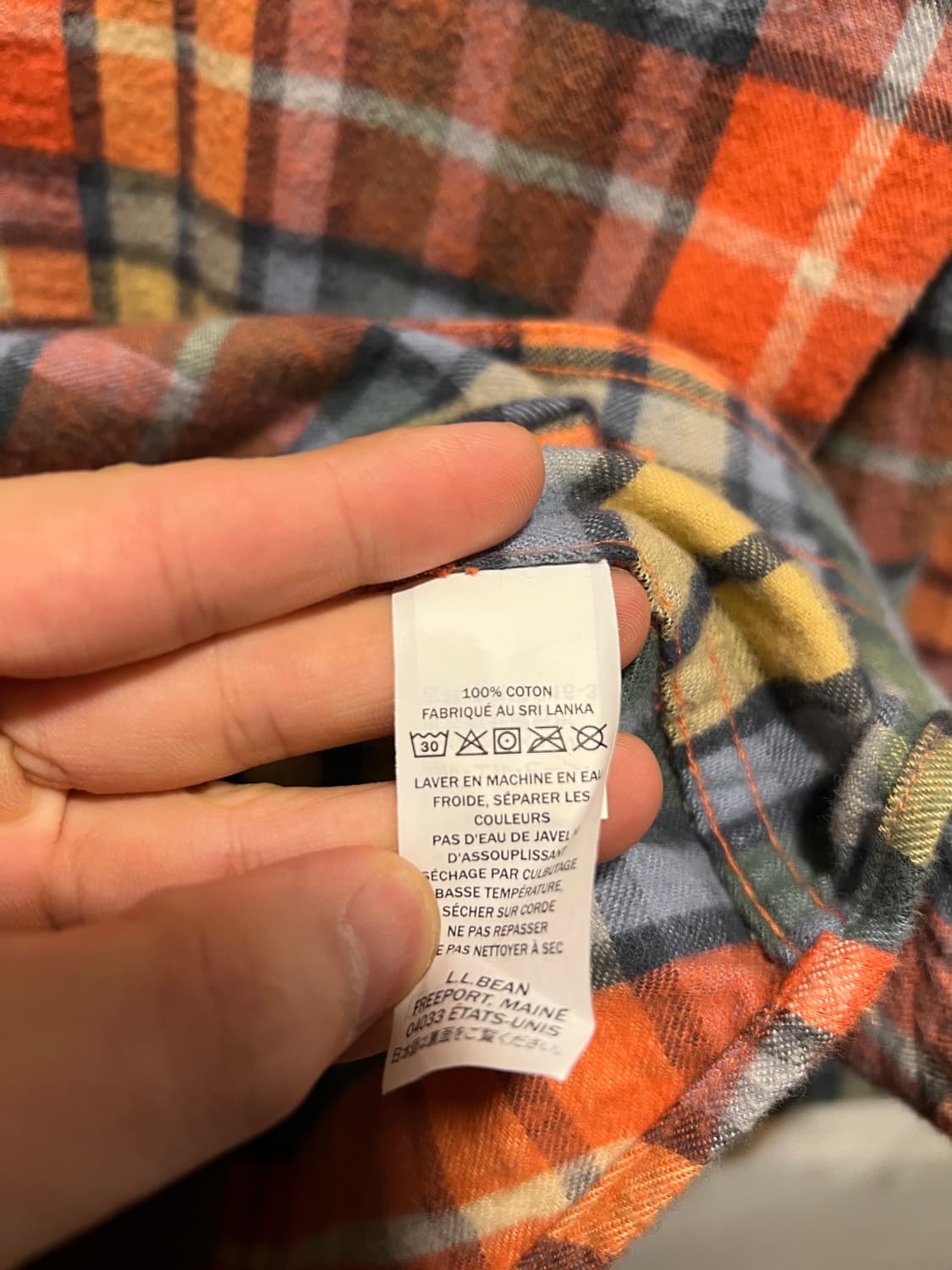 [M]L.L.Bean 엘엘빈 타탄체크 플란넬 셔츠 상품이미지6