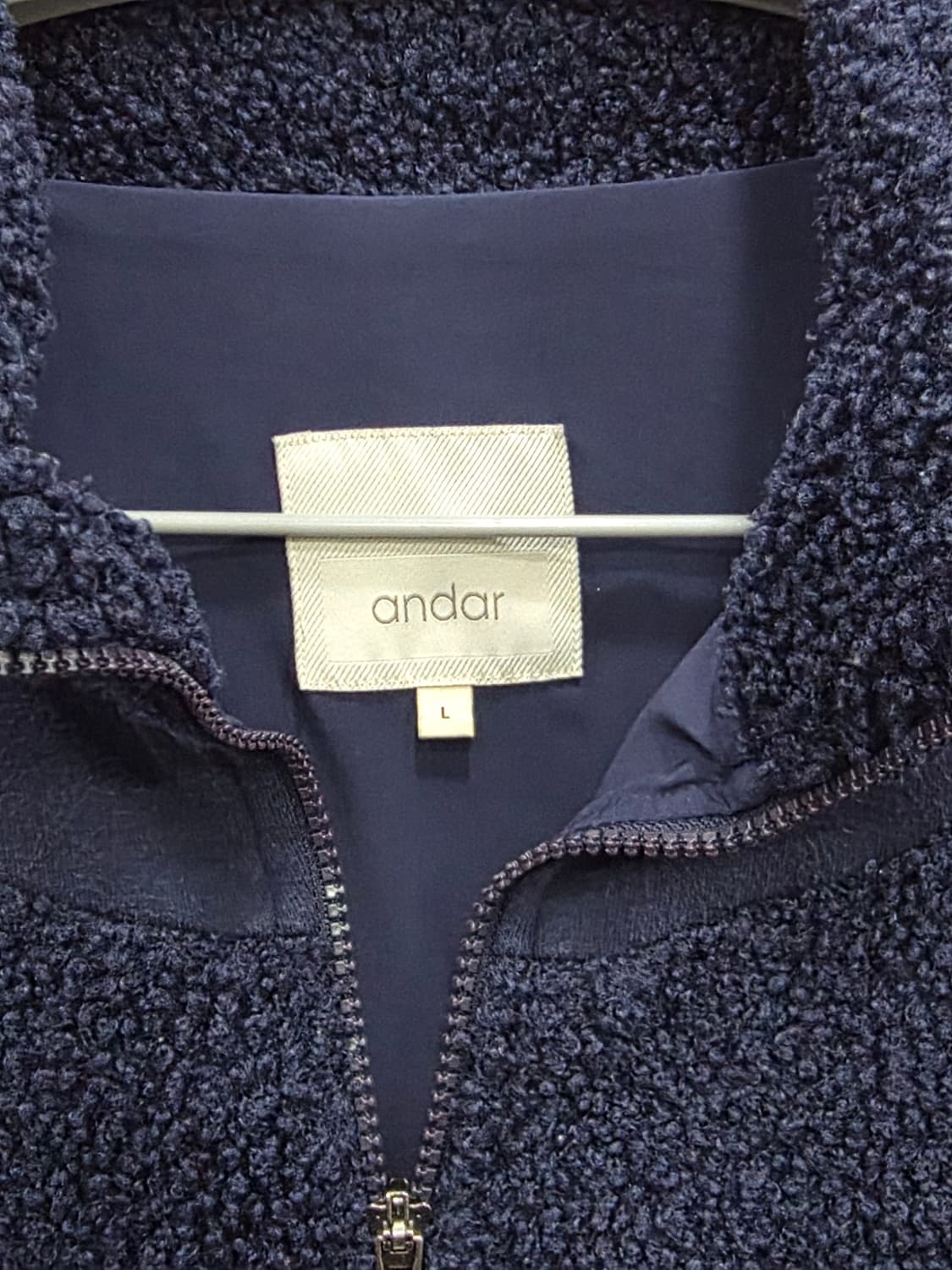 안다르(andar) 네이비 보아 플리스 자켓 상품이미지6