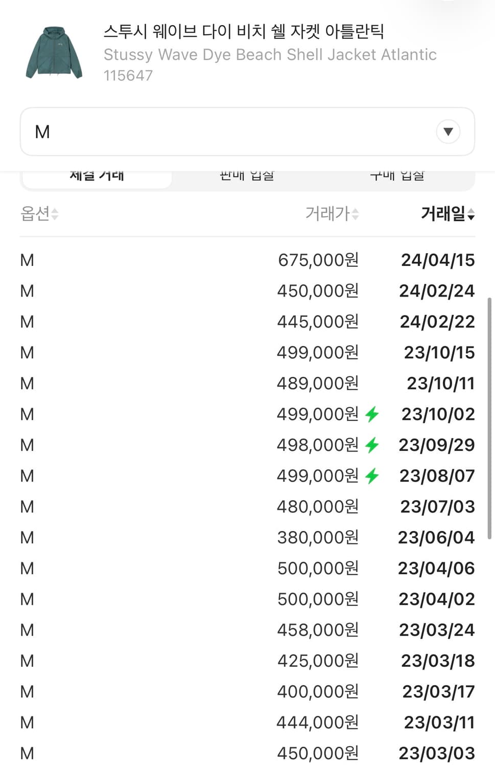 크림택 제거x) 스투시 비치 쉘 아틀란틱 m 상품이미지2