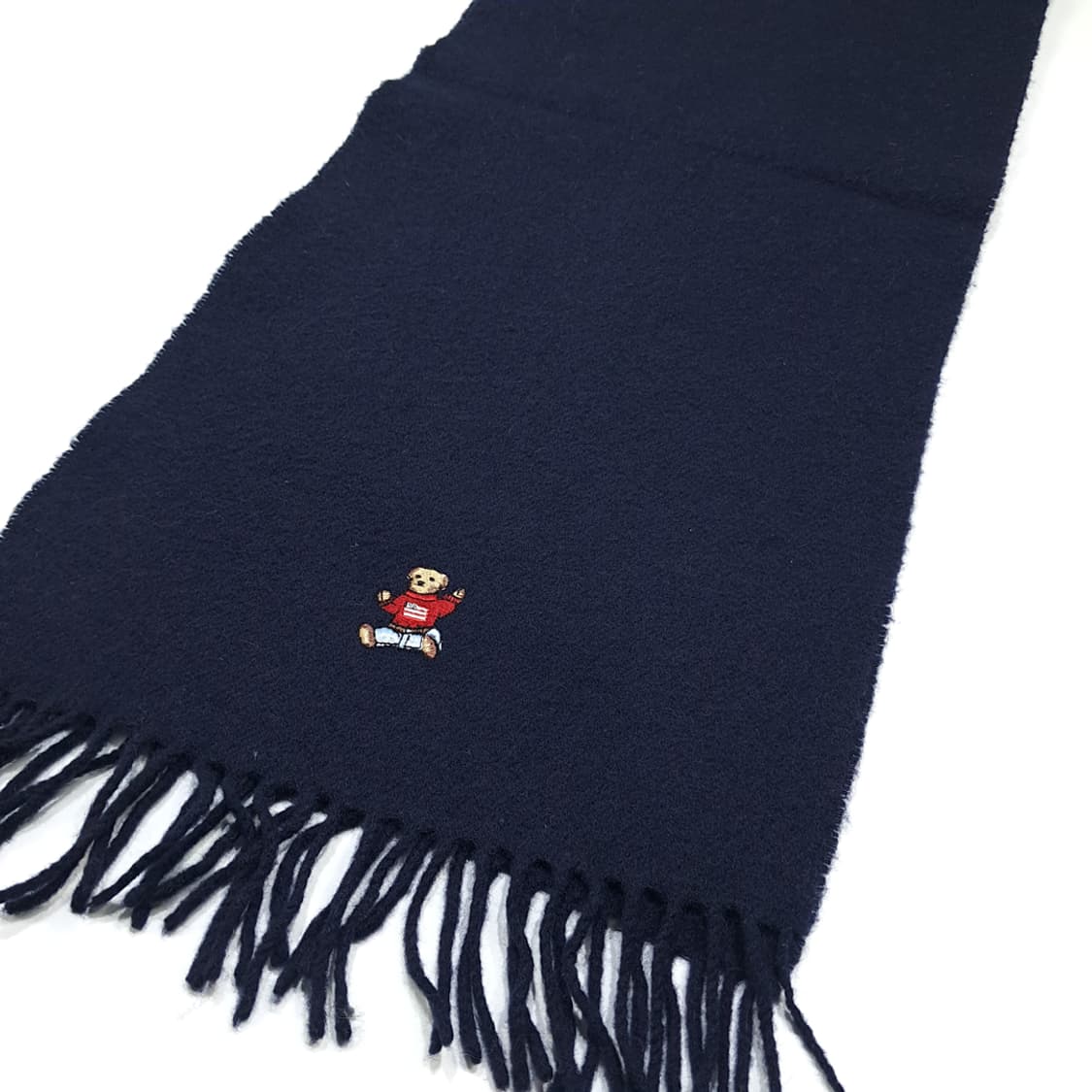 MX549 폴로 90s 스코틀랜드판 램스울 폴로베어 네이비 머플러 목도 상품이미지3