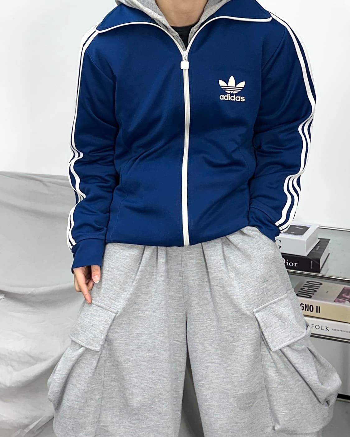 아디다스 딥블루 유로파 트랙탑 져지 L 상품이미지2