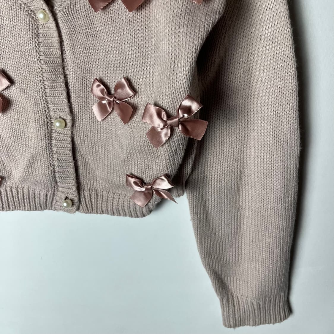 [EVELYN] 빈티지 히메 러블리 리본 가디건 상품이미지4