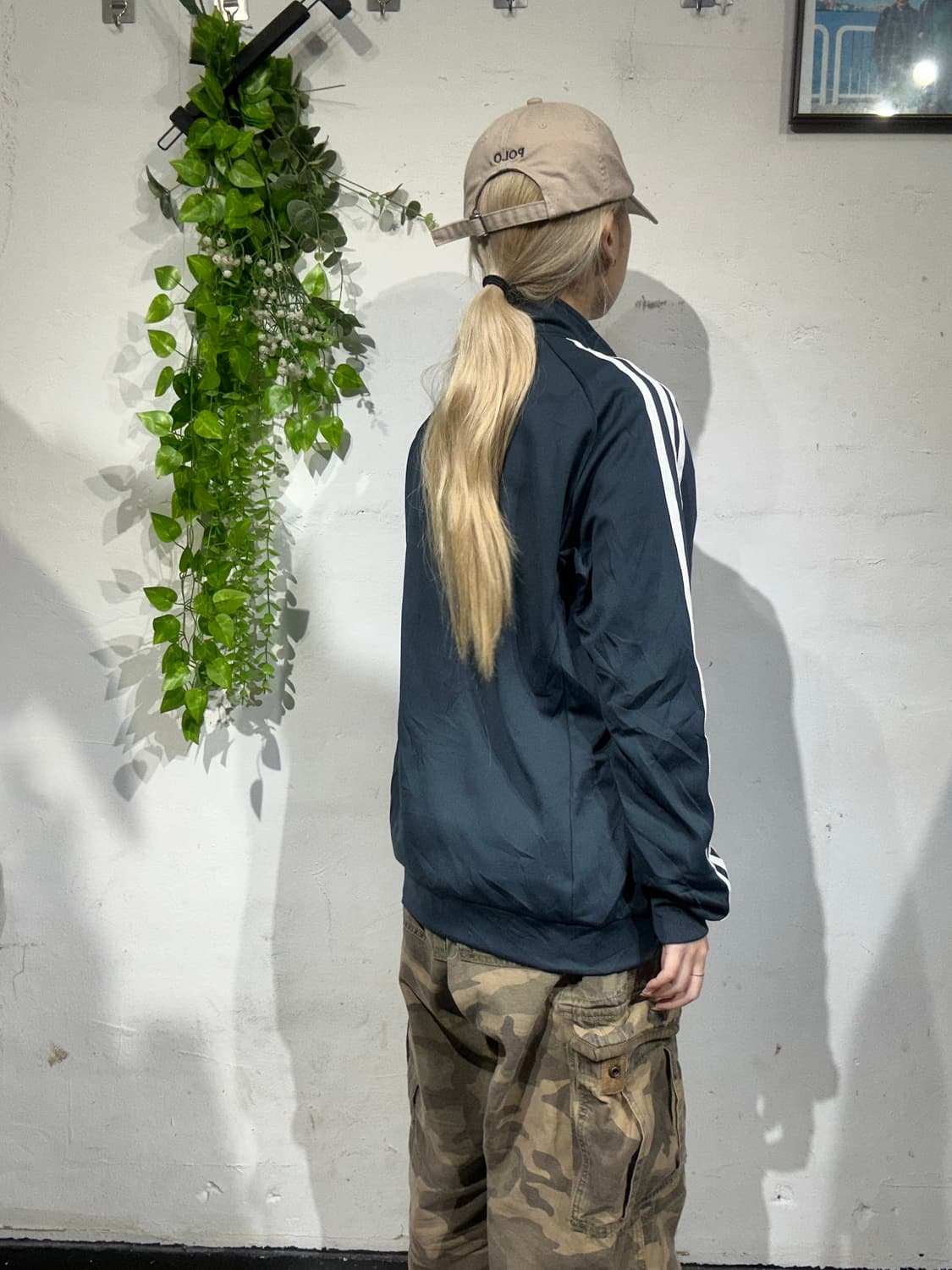 아디다스 네이비 화이트 삼선 트랙탑 져지 L 상품이미지5