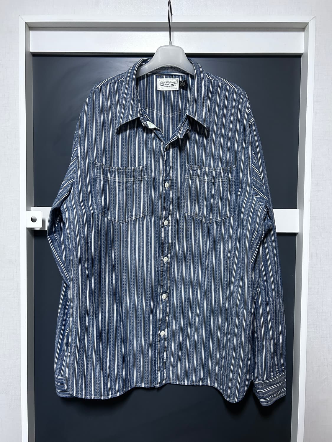 RRL 더블알엘 스트라이프 도비 샴브레이 셔츠 상품이미지2