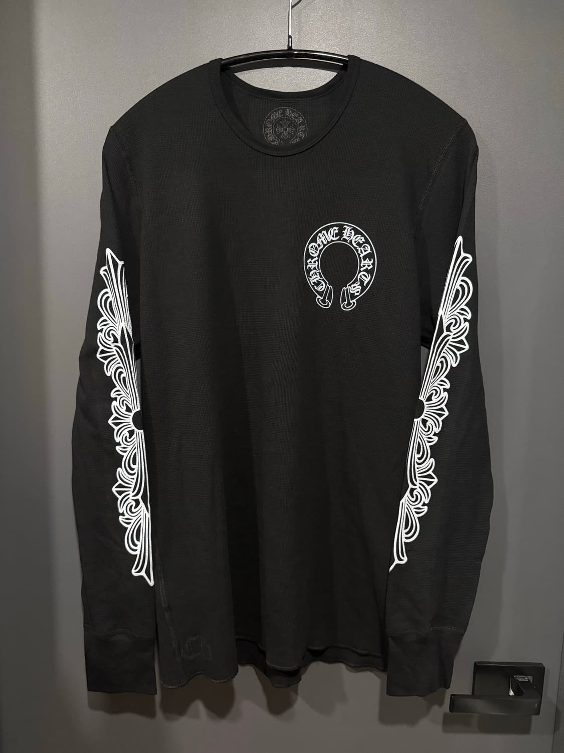 (XXL) 크롬하츠 홀스슈 로고 와플 써멀 플로랄 롱슬리브 티셔츠 상품이미지1