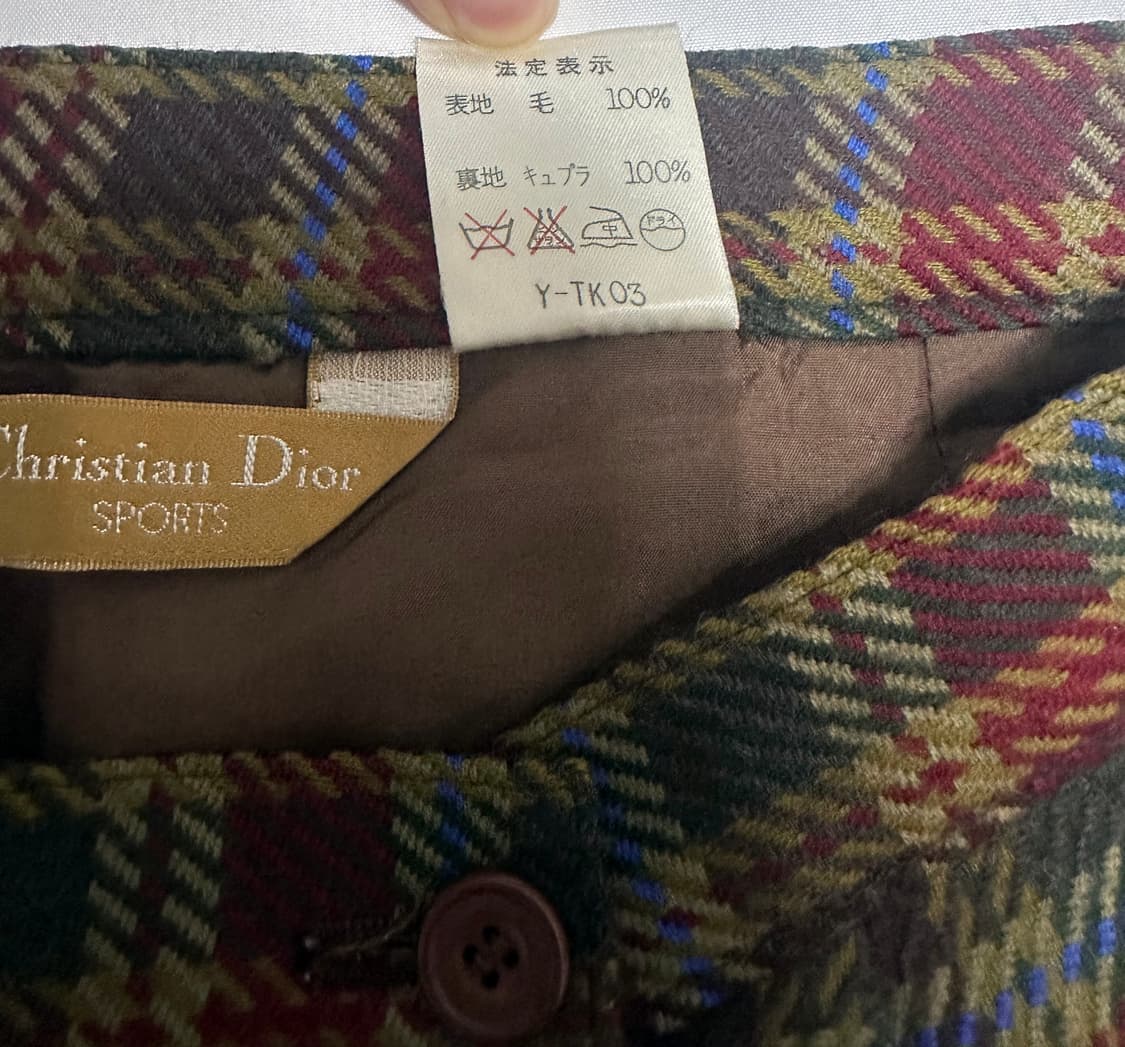 디올 스포츠 체크 미디 스커트 상품이미지8