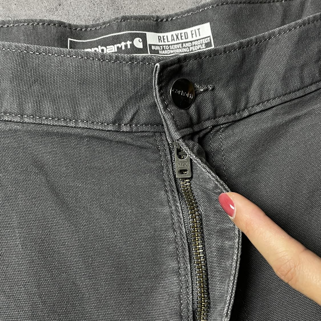 CARHARTT 칼하트 그레이 유틸리티 워크 하프팬츠 A01053 상품이미지3