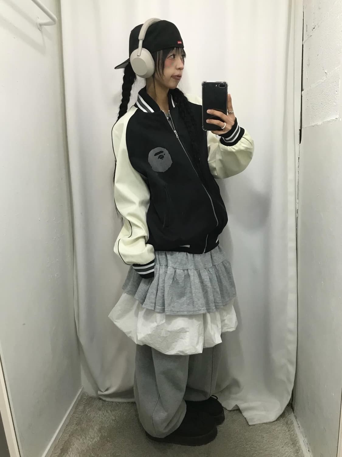 00s Bape Saru Varsity Jacket 상품이미지4