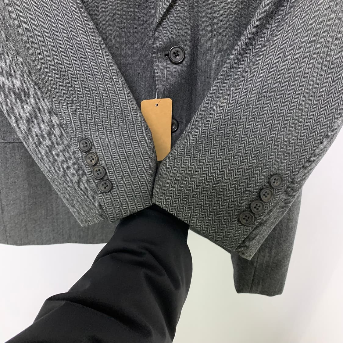 버버리 울 블레이저 정장 자켓 그레이 빈티지 남성 남녀공용 상품이미지2
