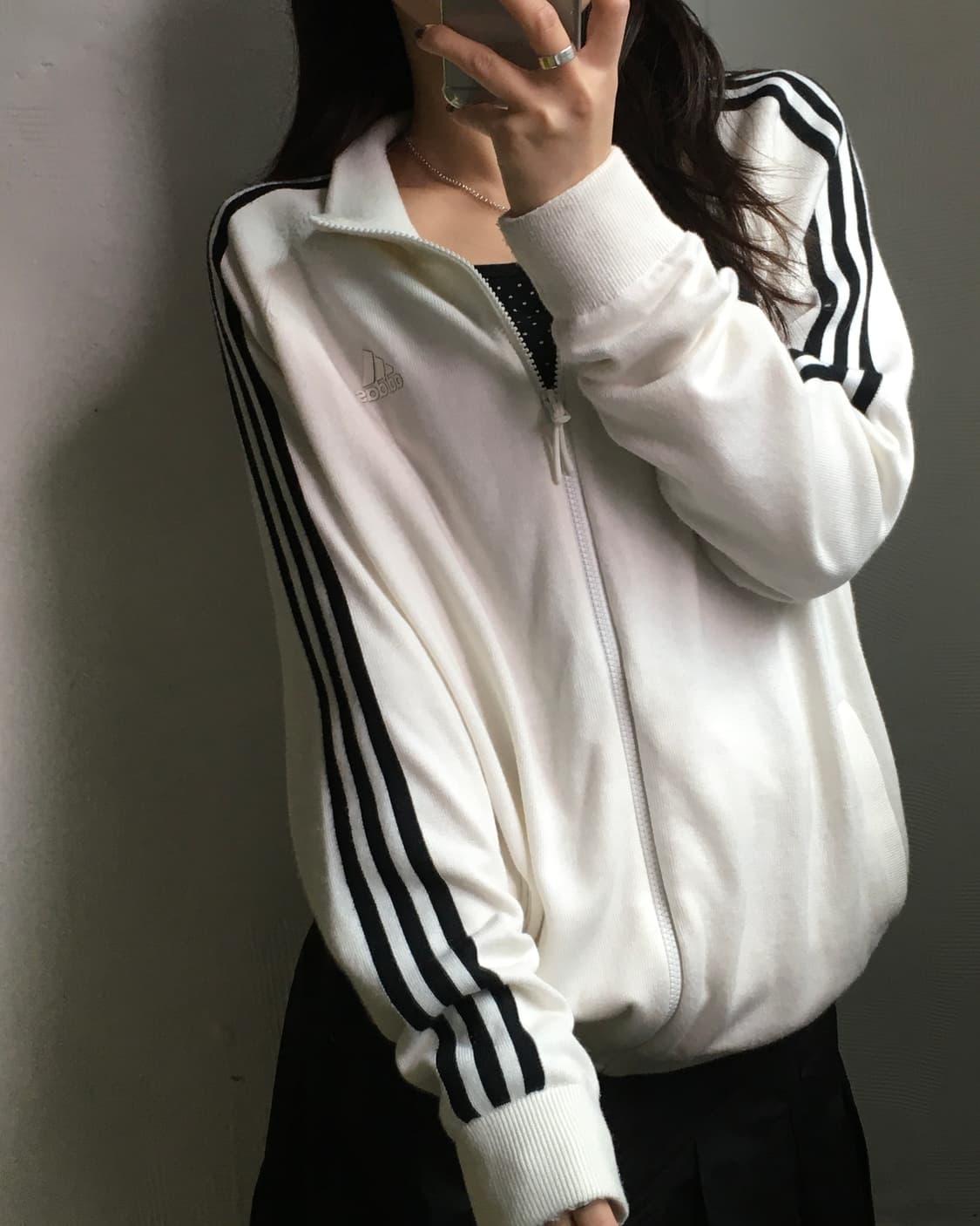 Adidas 아디다스 오리지널 아이보리컬러 니트 자켓 상품이미지2