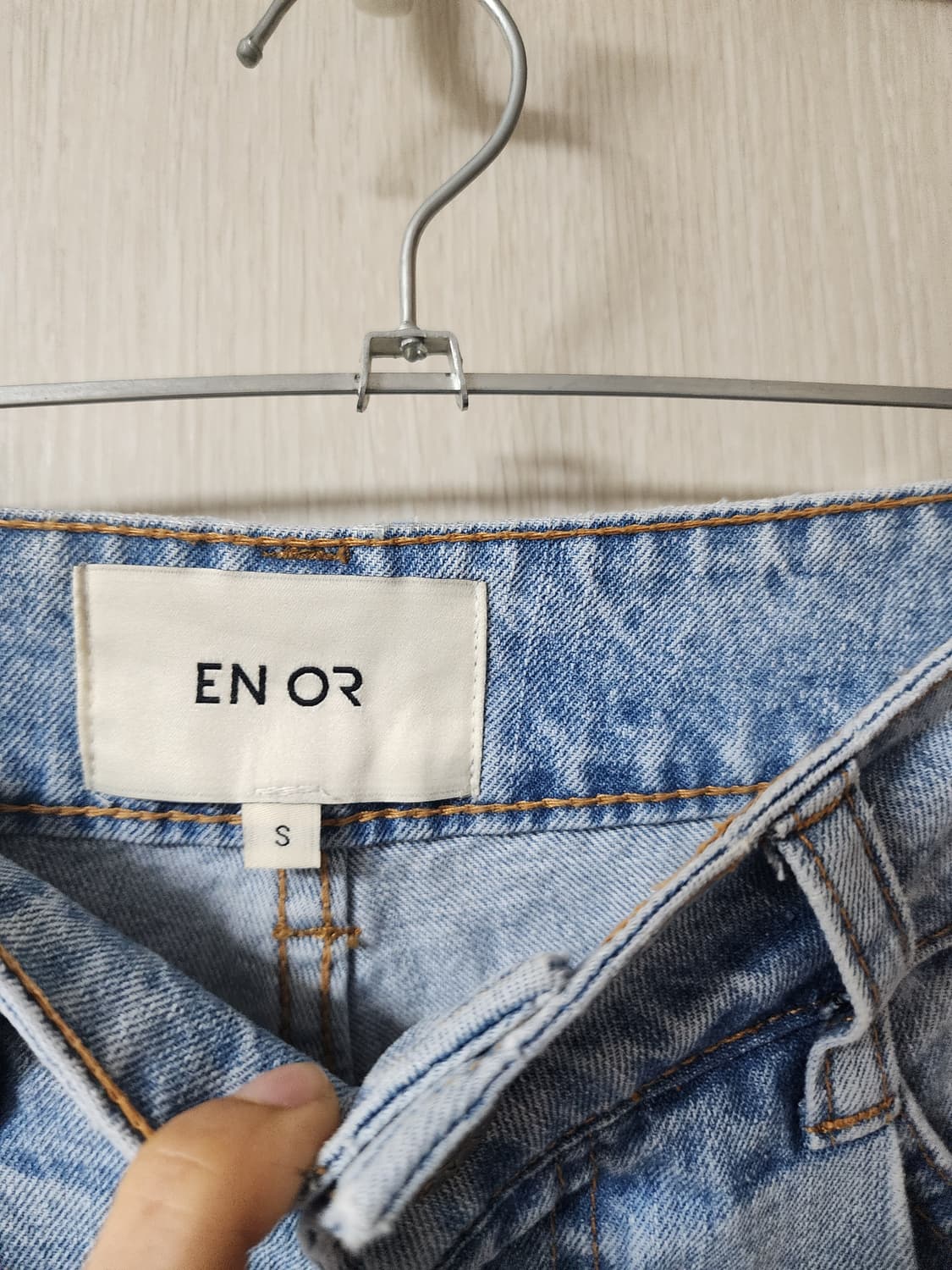 엔오르 핀턱 데님팬츠 데님바지 스몰 청바지 상품이미지5