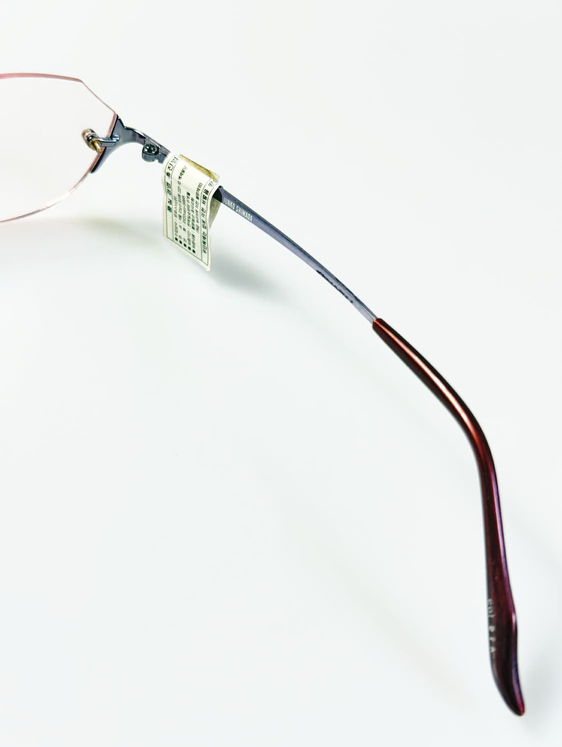 JUNKO SHIMADA 티타늄 무테 오벌 빈티지 틴트 안경 상품이미지6