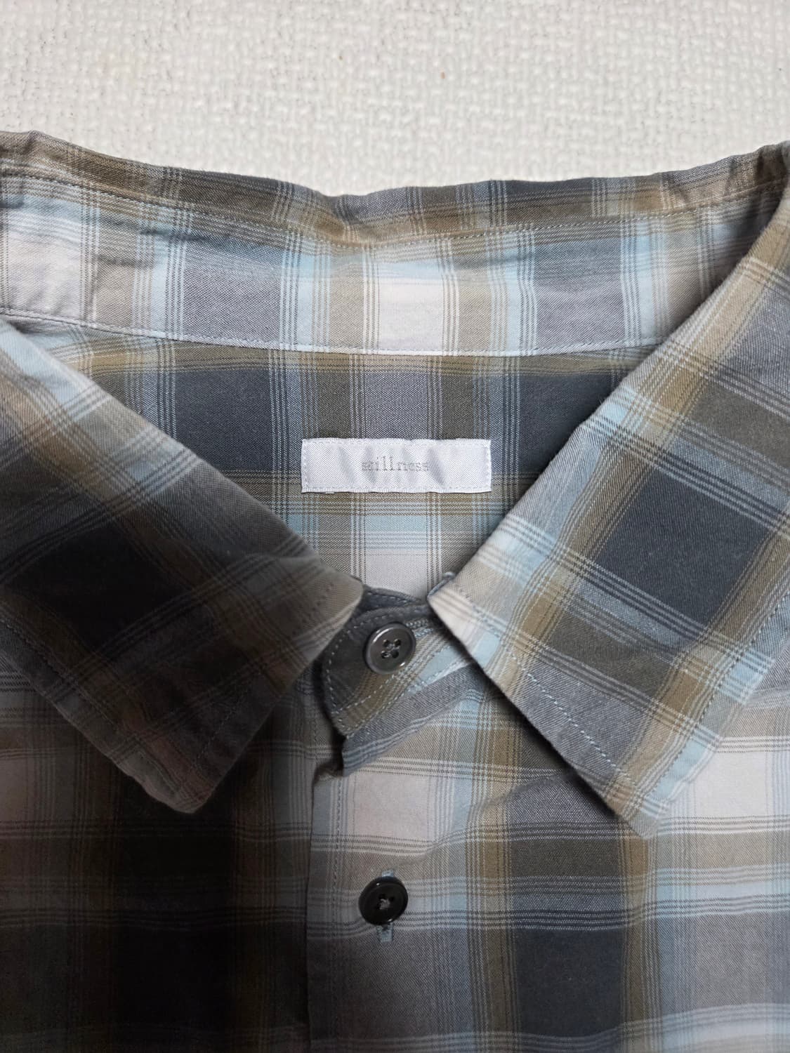 (3) 스틸네스 옴브레 체크 셔츠 그레이 상품이미지3