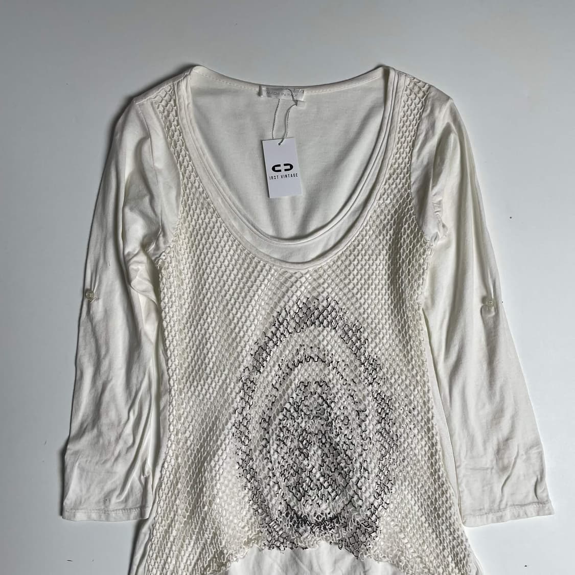 메쉬 레이어드 언밸런스 롱슬리브 (italy)   상품이미지2