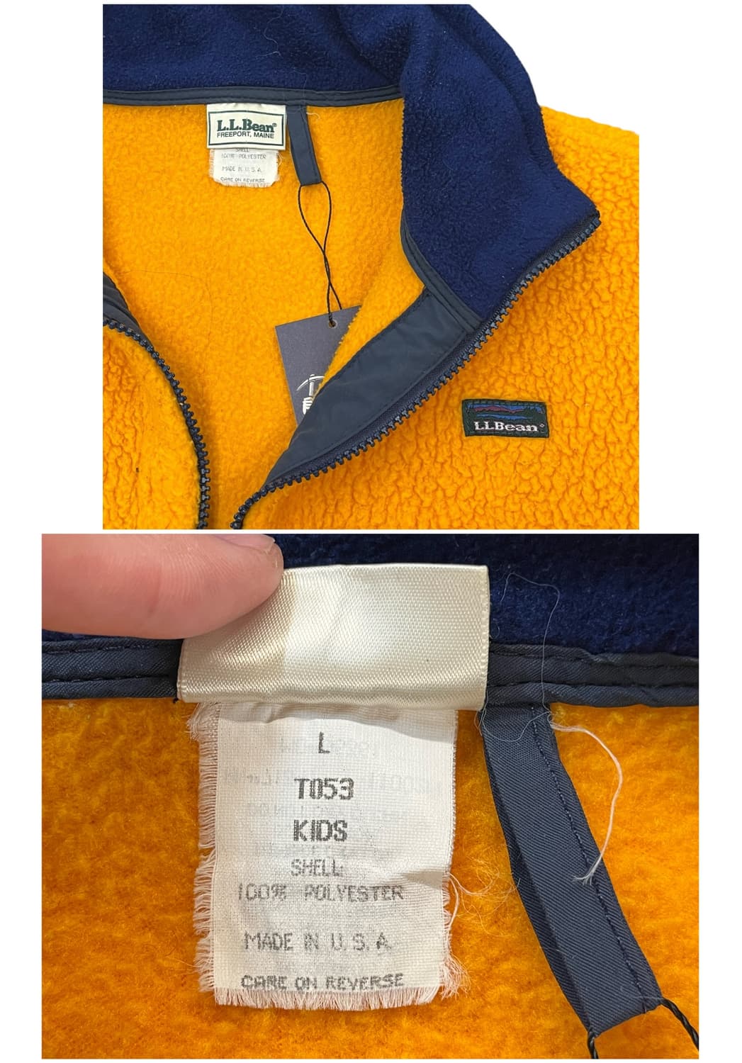 엘엘빈 USA 플리스 자켓 오렌지 키즈 L #csz1832 상품이미지4