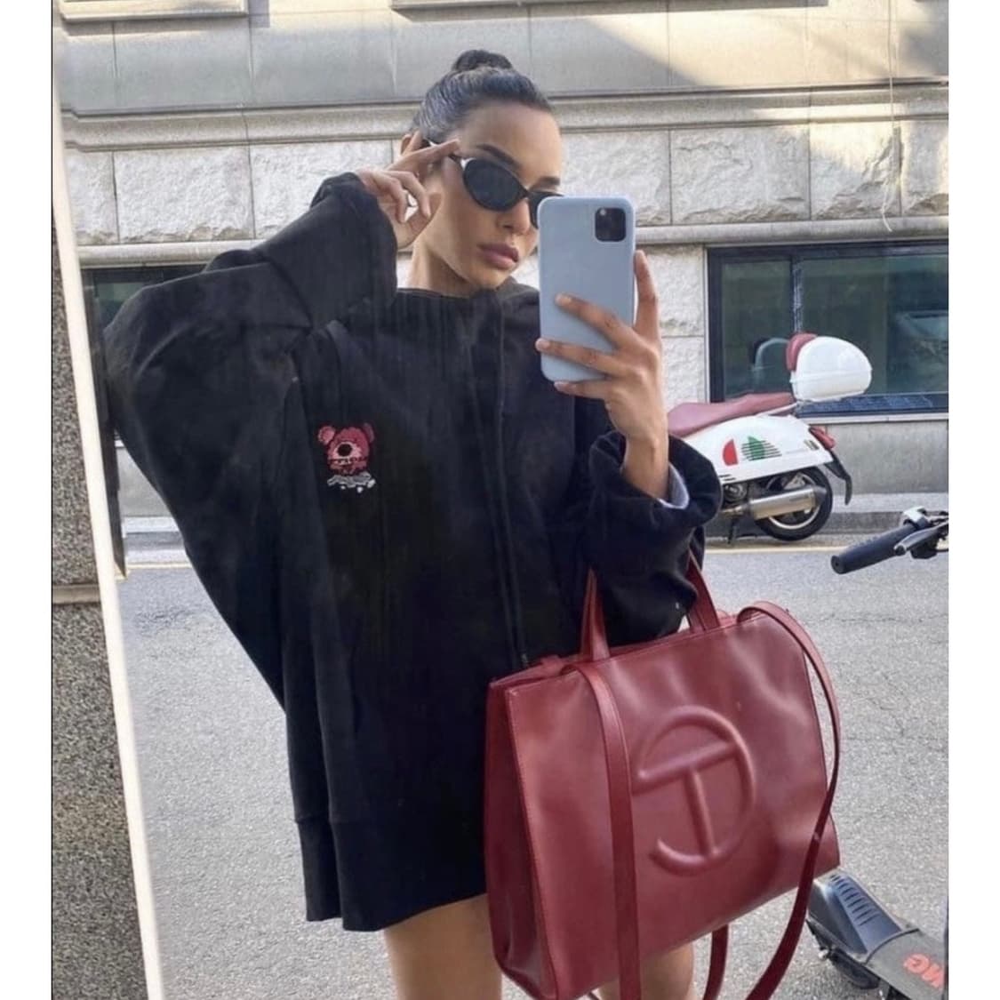 텔파 쇼핑백 미디움 옥스블러드 Oxblood 상품이미지2