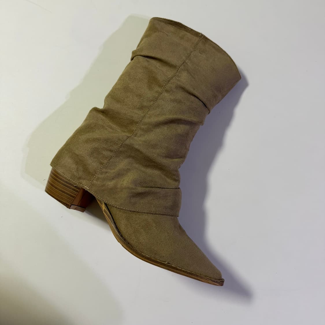 새상품 여자 스퀘어 앵클부츠 (베이지) 230 상품이미지6