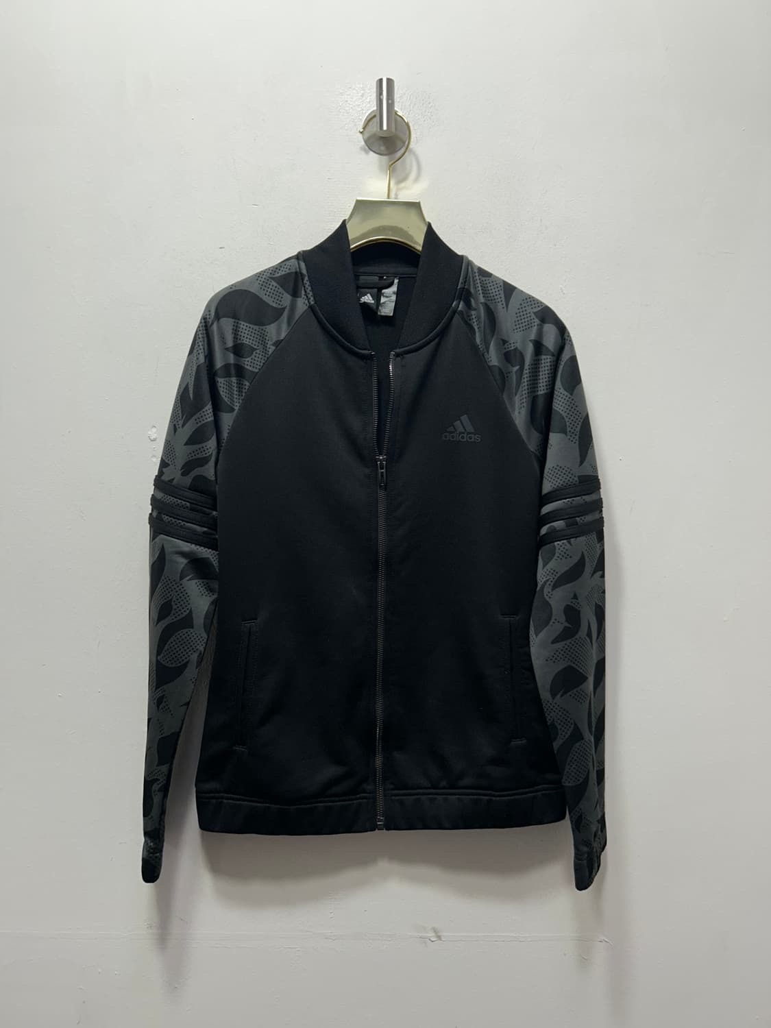 아디다스 블랙/카모 져지 집업 자켓 XS  상품이미지1
