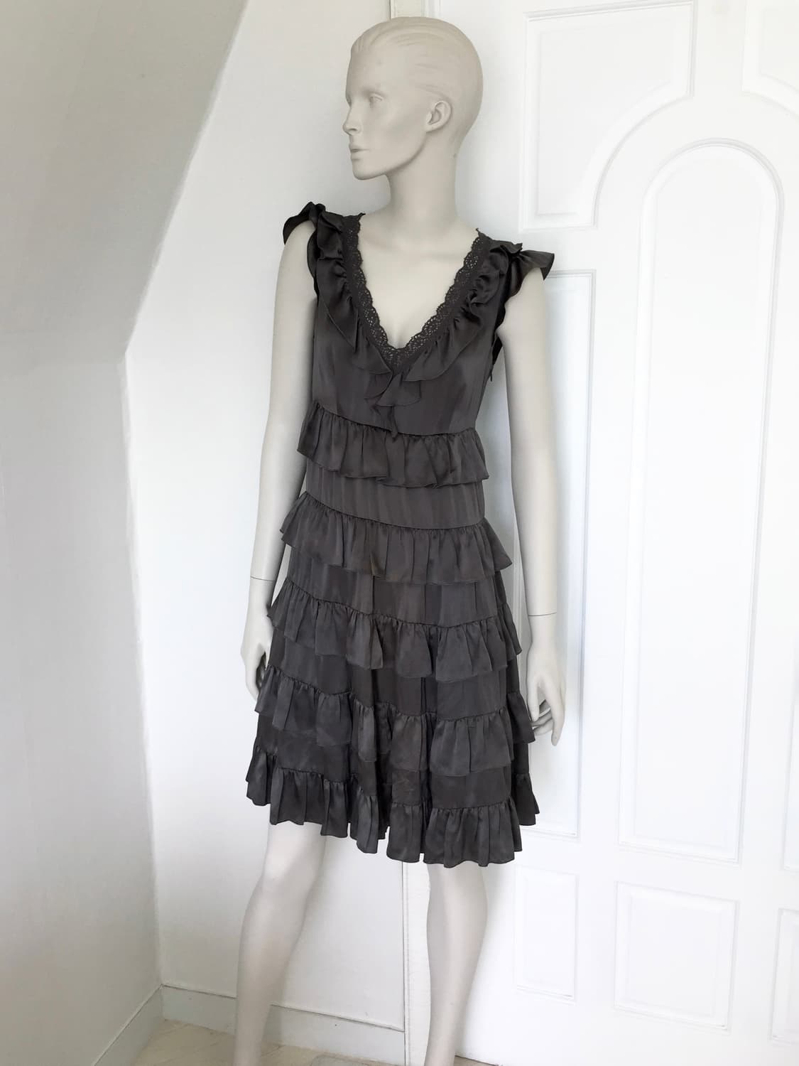 Moschino Frill satin Dress   상품이미지2